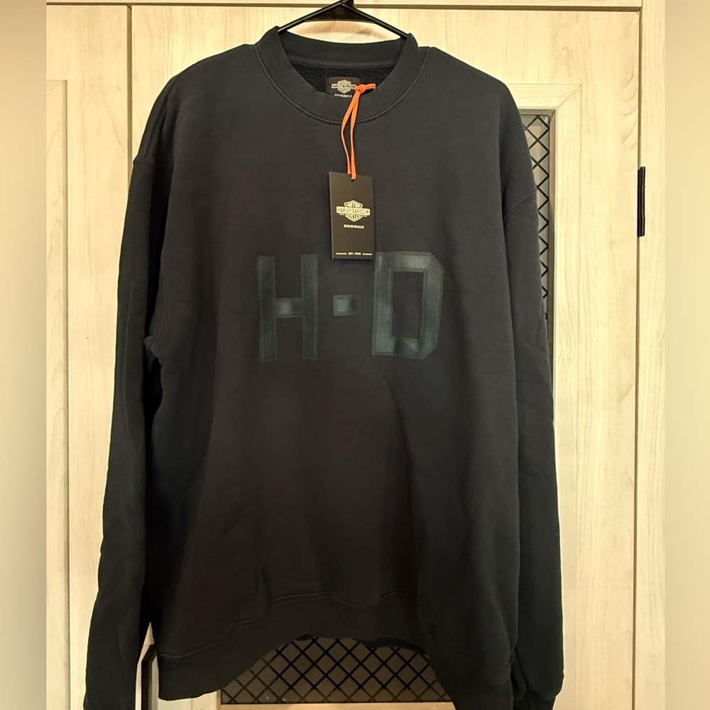 Men’s NWT Harley Davidson Classic Crewneck Petrol Oversized Medium